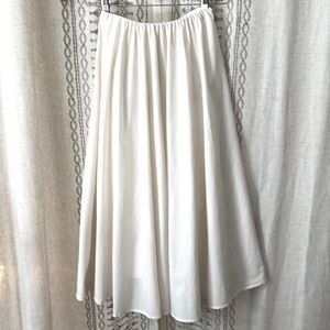 Cream color A-line midi skirt